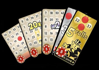 Cartes bingo et cartes bonus de Monopoly Big Baller