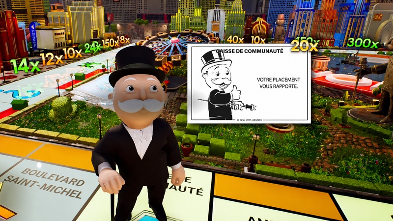 Plateau 3D de Monopoly Roulette avec propriétés parisiennes