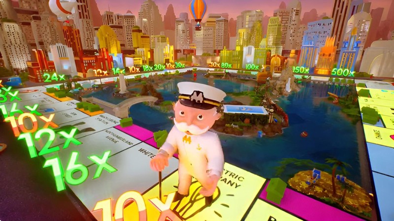 Vue d'ensemble du parcours Monopoly au coeur des buildings